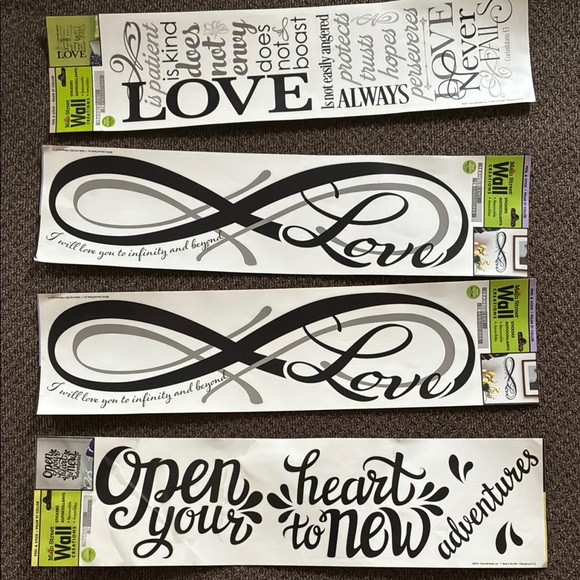 Other - Main Street Wall Creations LOVE Infinity Wall Del Removable Vinyl  Sticker USA